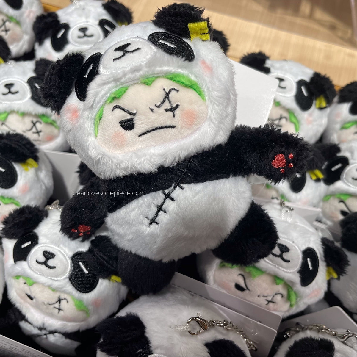 Chaveiro de Pelúcia Panda – Luffy, Zoro e Sanji (Edição Limitada Mugiwara)