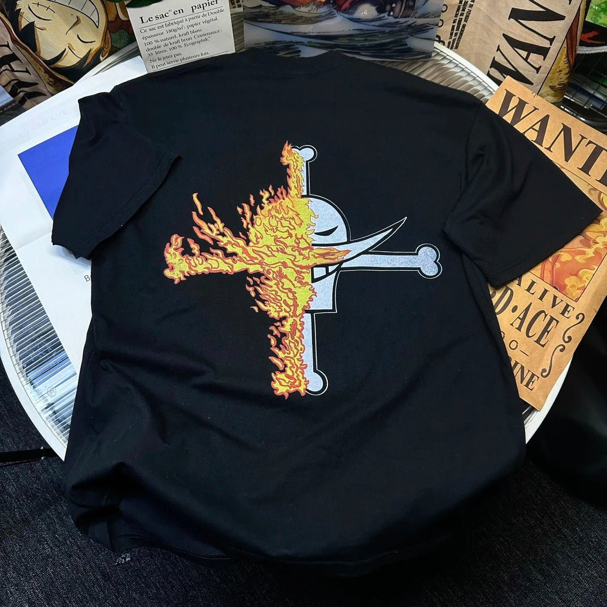 Whitebeard Pirates Ace Printed T-shirt
