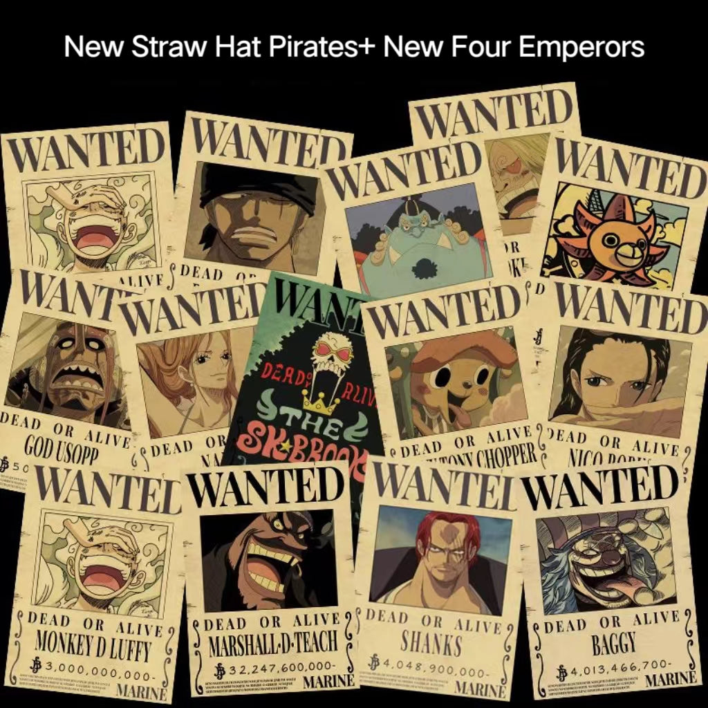 Brand New Kraft paper Wanted Poster,Bounty Poster