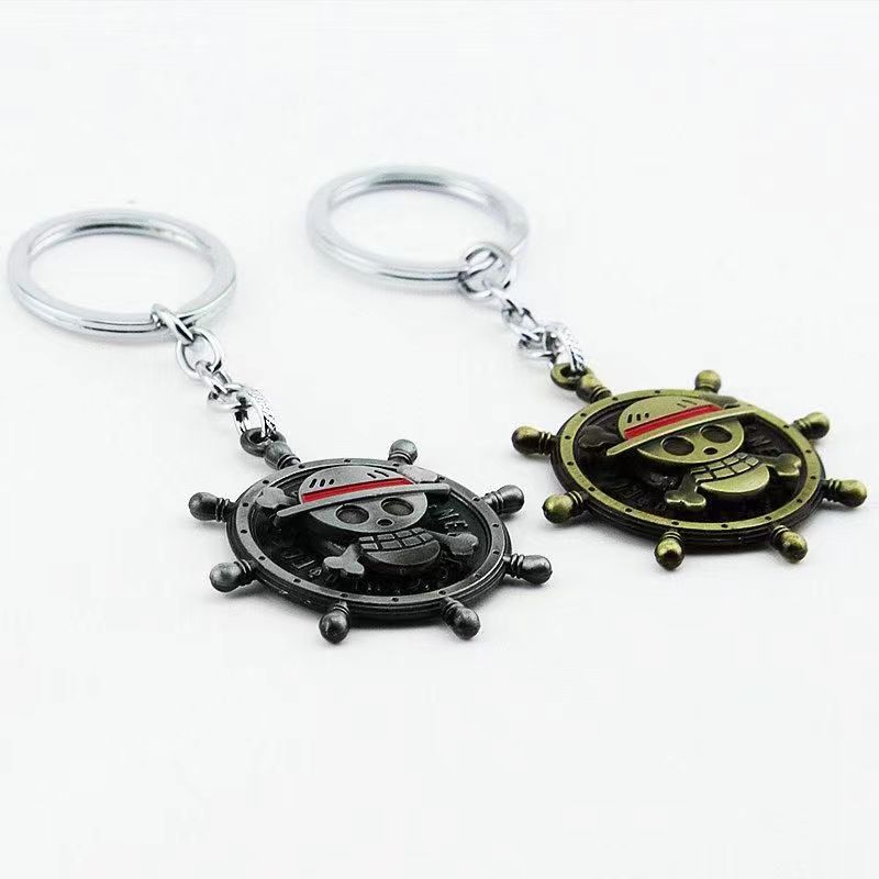 Rotatable Stress Relief Fidget Spinner Straw Hat Keychain