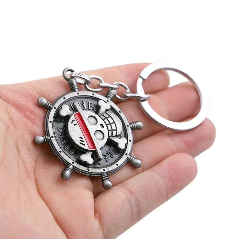 Rotatable Stress Relief Fidget Spinner Straw Hat Keychain