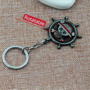 Rotatable Stress Relief Fidget Spinner Straw Hat Keychain