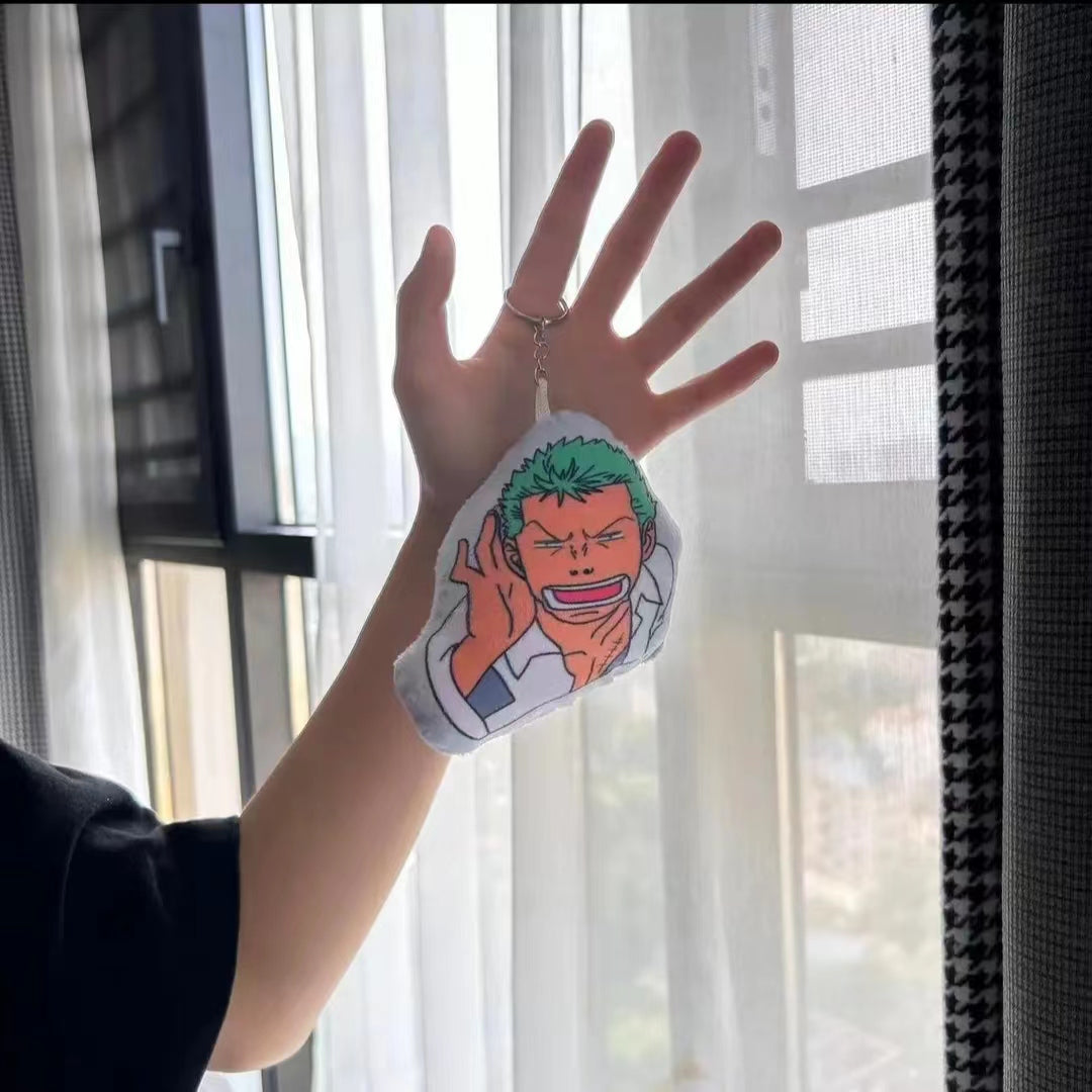 Curly Brows Talking Sanji Pendant Plush Toy Keychain