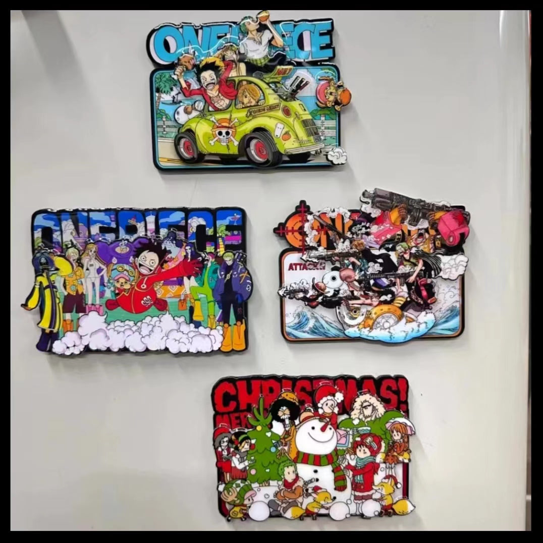Straw Hat Crew 3D Refrigerator Magnet
