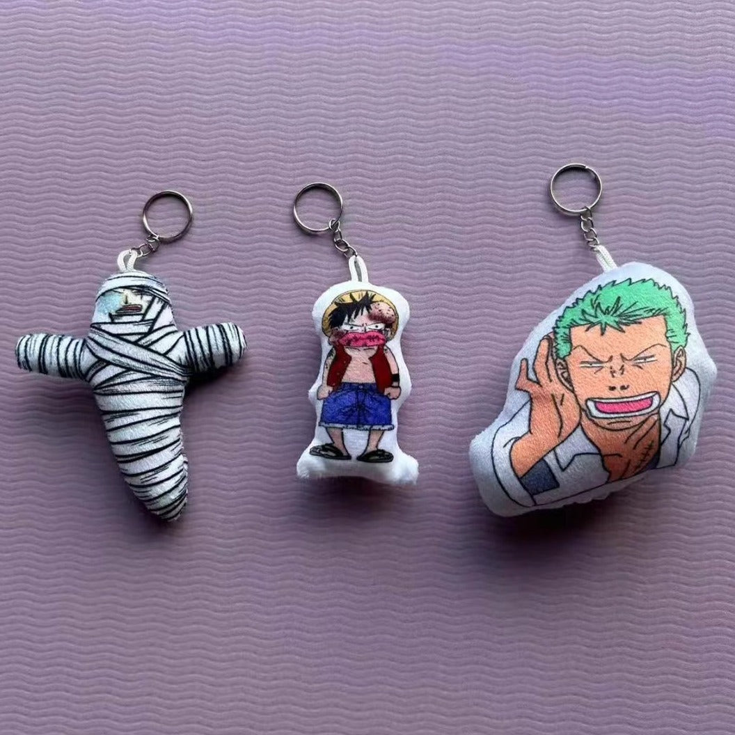 Mosshead Talking Zoro Pendant Plush Toy Keychain