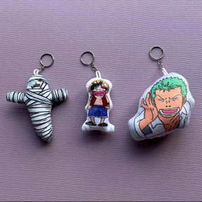 Talking Zoro Luffy Pendant Plush Toy Keychain
