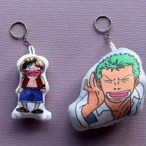 Talking Zoro Luffy Pendant Plush Toy Keychain