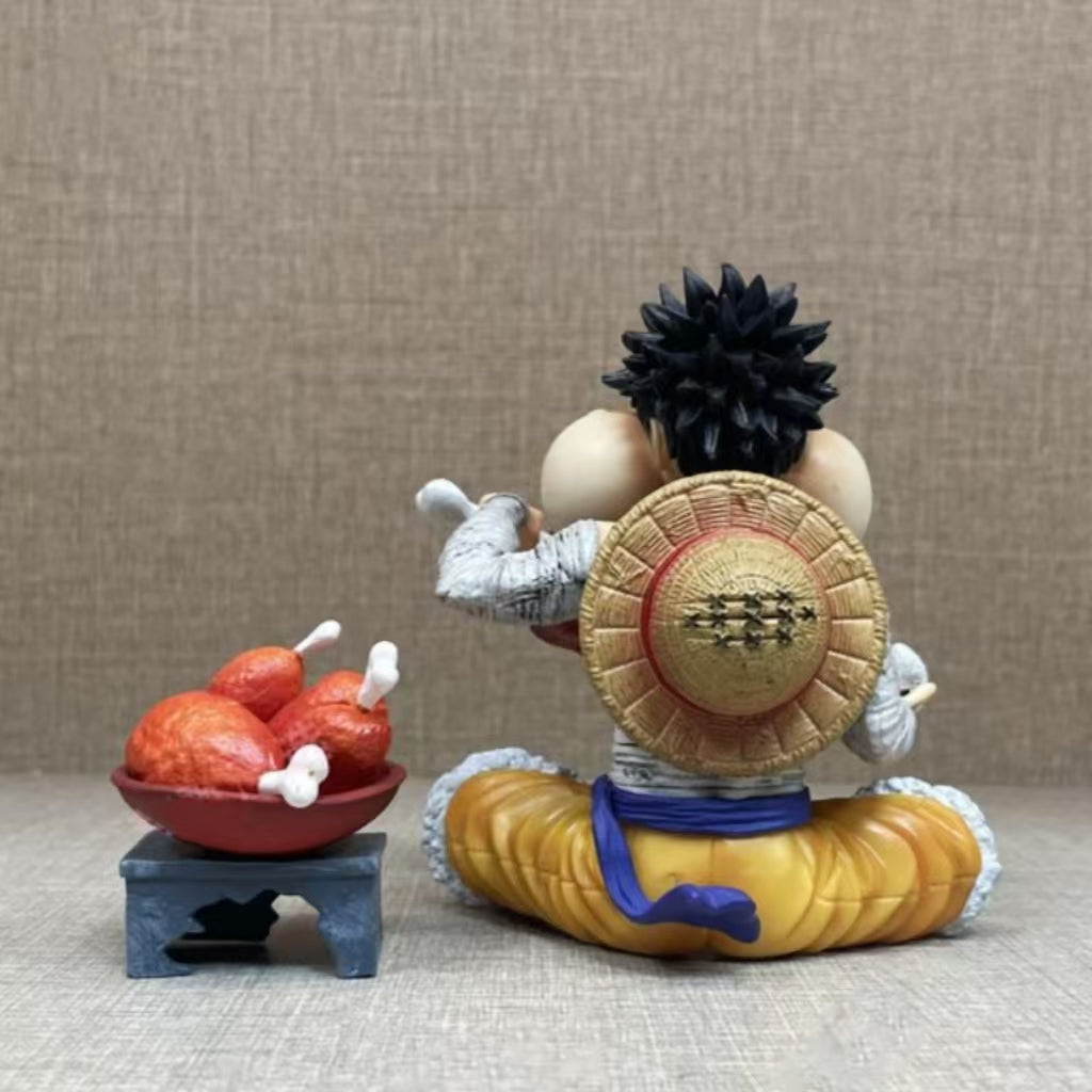 12cm Sitting Luffy Eat Meat Figure