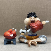12cm Sitting Luffy Eat Meat Figure