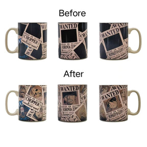 Caneca Mágica Wanted do Bando do Chapéu de Palha – Efeito Termossensível