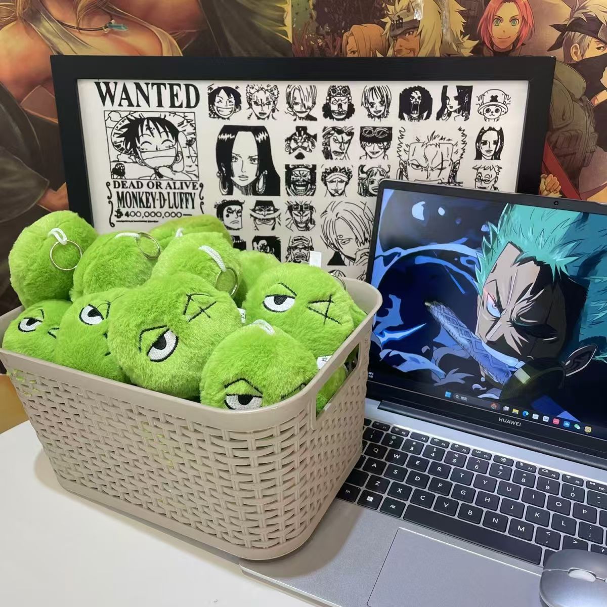 Mosshead Talking Zoro Pendant Plush Toy Keychain