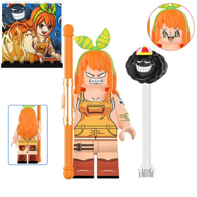Afro Luffy,Egghead Luffy,Zoro,Nami Building Block Mini Figure
