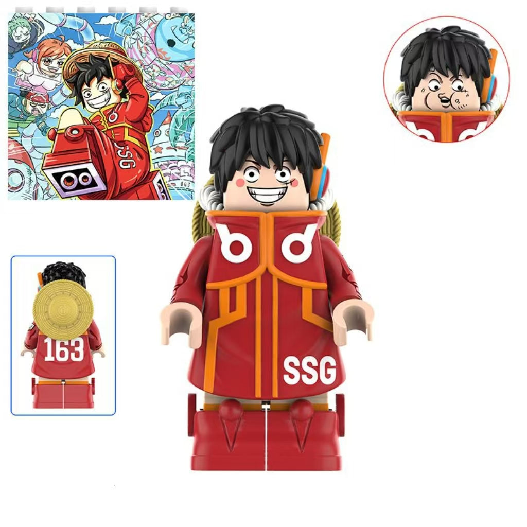 Afro Luffy,Egghead Luffy,Zoro,Nami Building Block Mini Figure