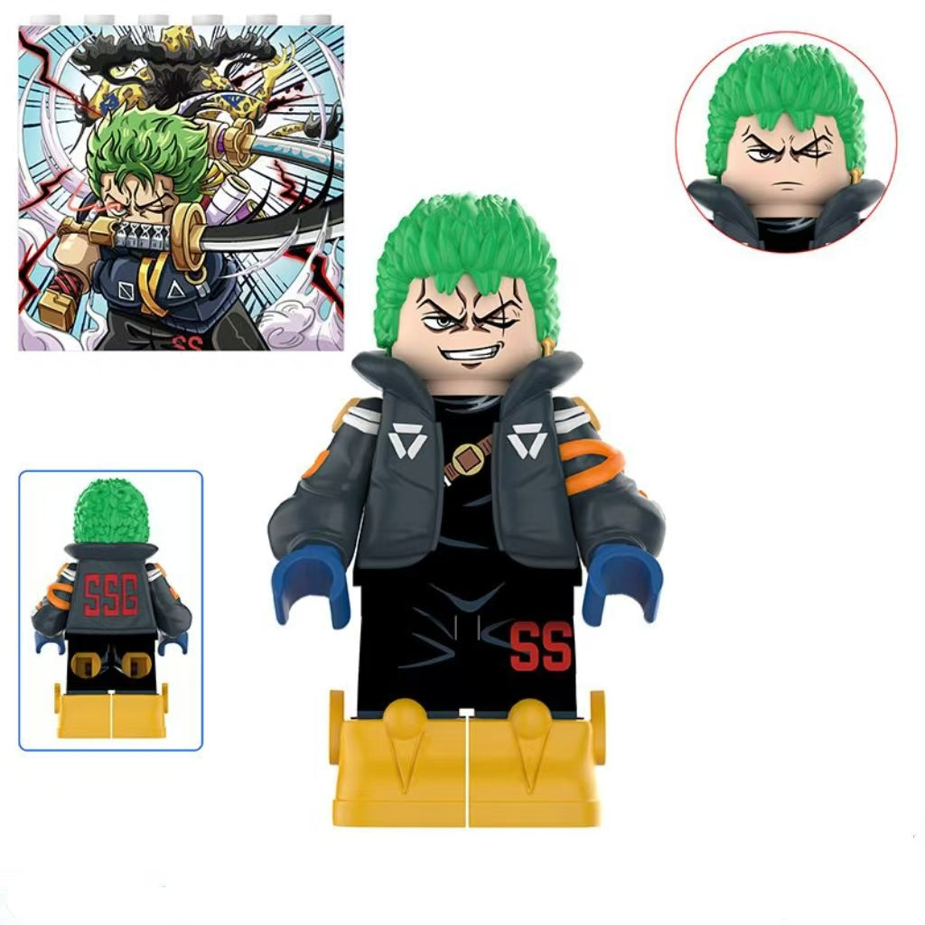 Afro Luffy,Egghead Luffy,Zoro,Nami Building Block Mini Figure