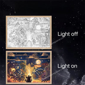Final War Sketch Art Light Painting Night Light Lamp