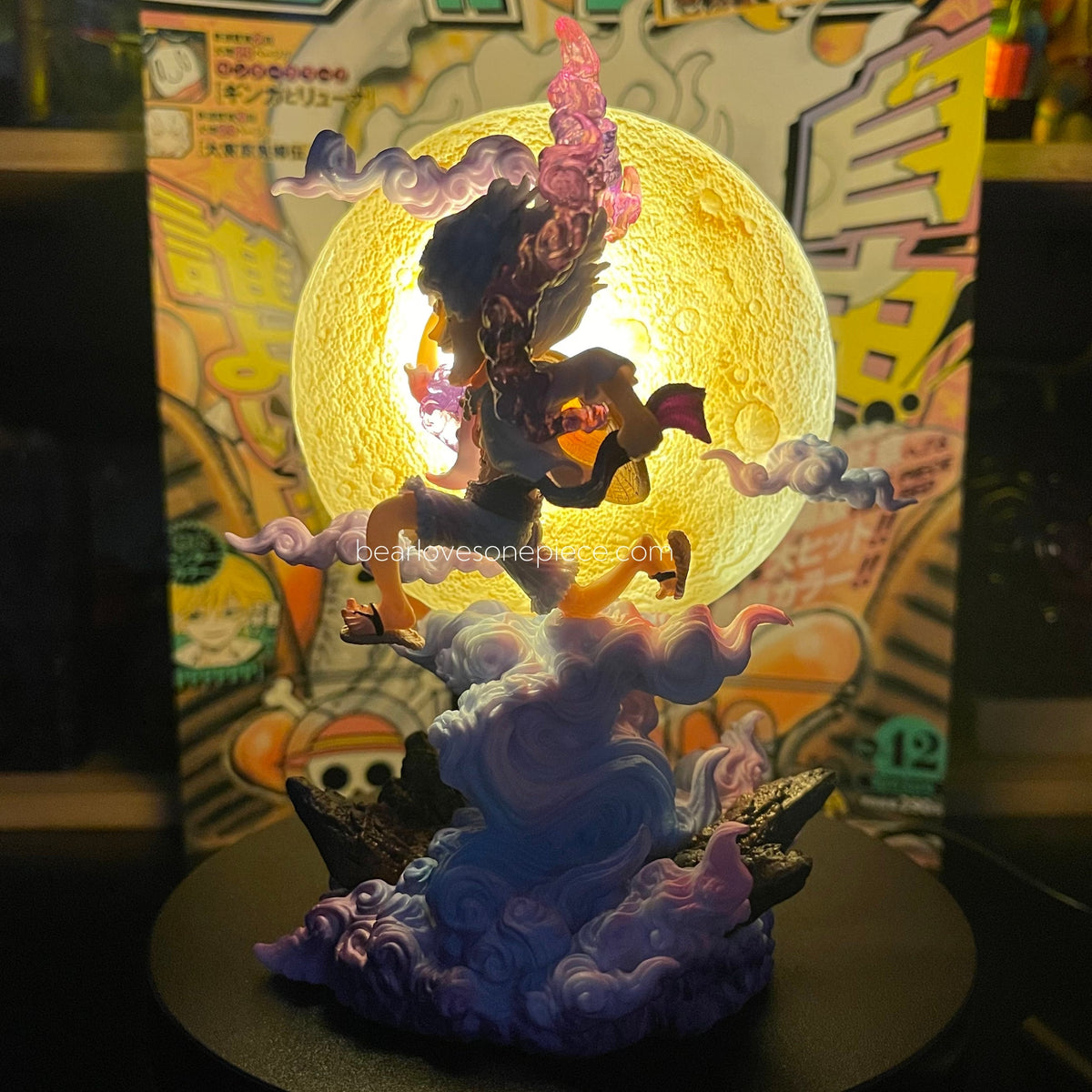 14cm Gear 5 Luffy Running to the Moon Figure Night Light