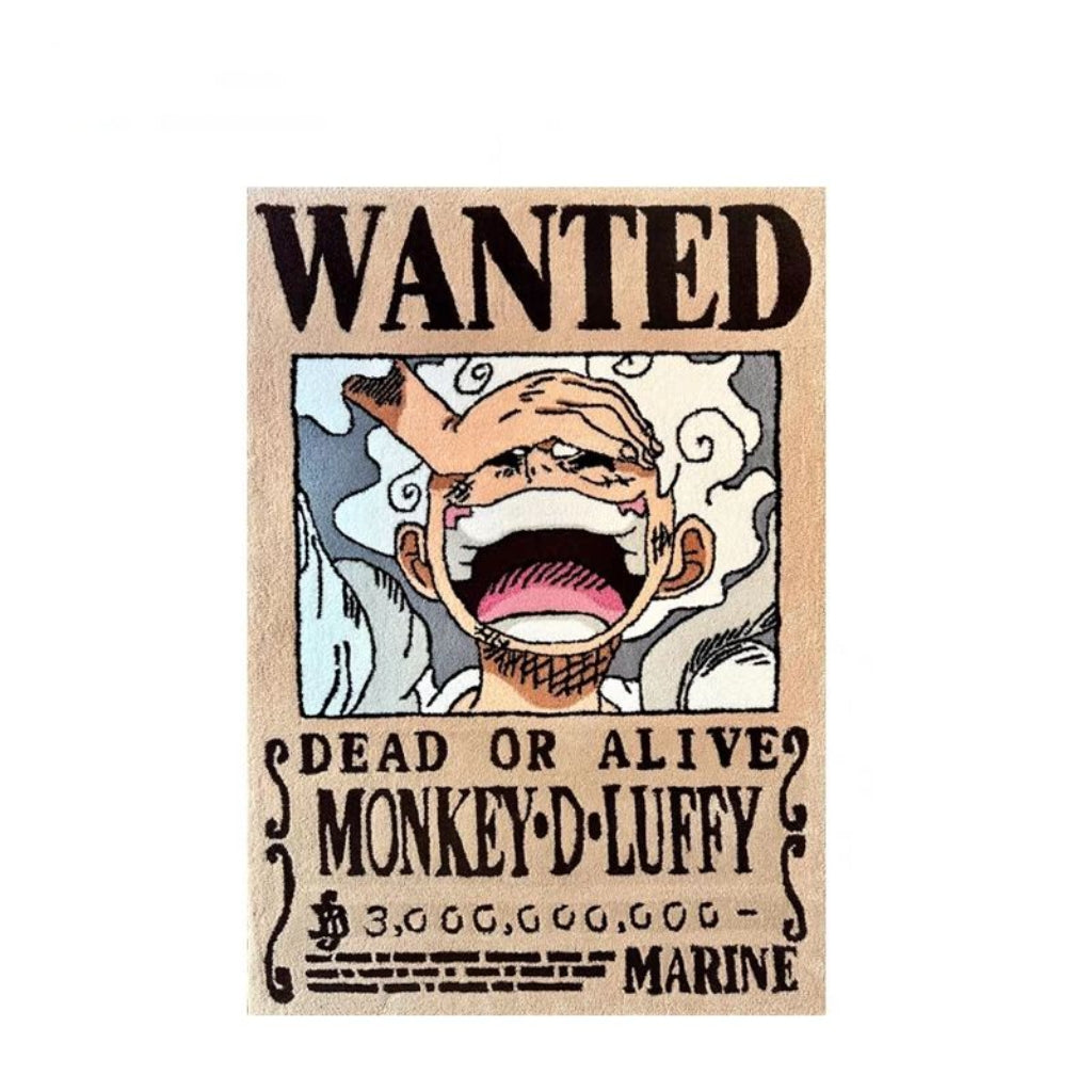 Luffy Wanted Poster Hand Tufted Rug Carpet