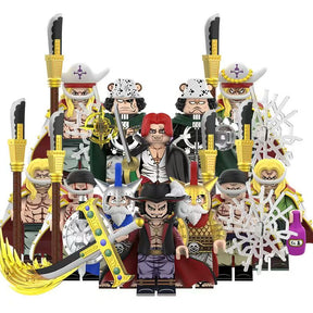 Mini Figura Colecionáveis– Whitebeard Jovem, Kuma e Shanks (Nova Edição)