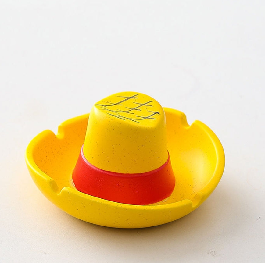 Straw Hat Ceramic Ashtray