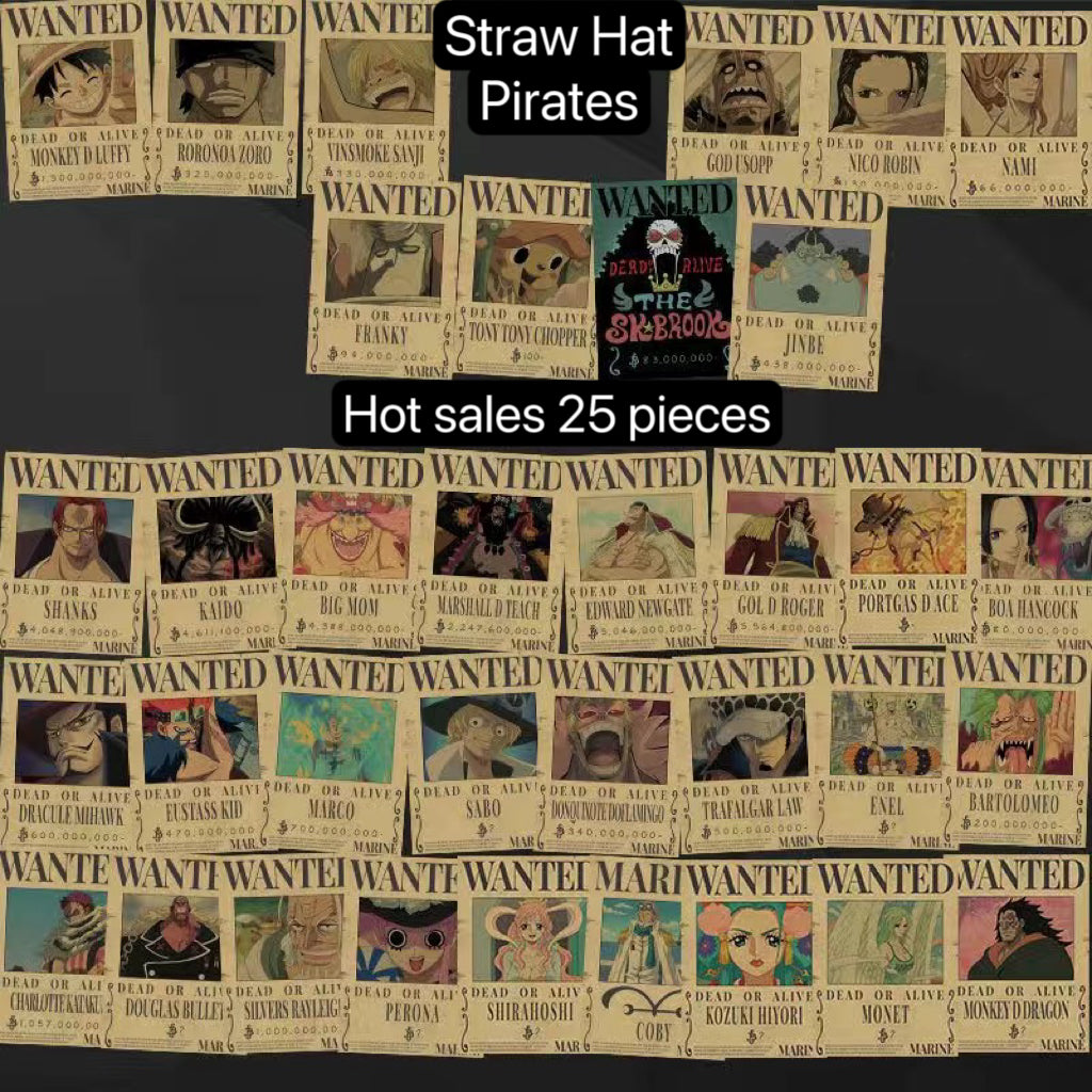 Brand New Kraft paper Wanted Poster,Bounty Poster