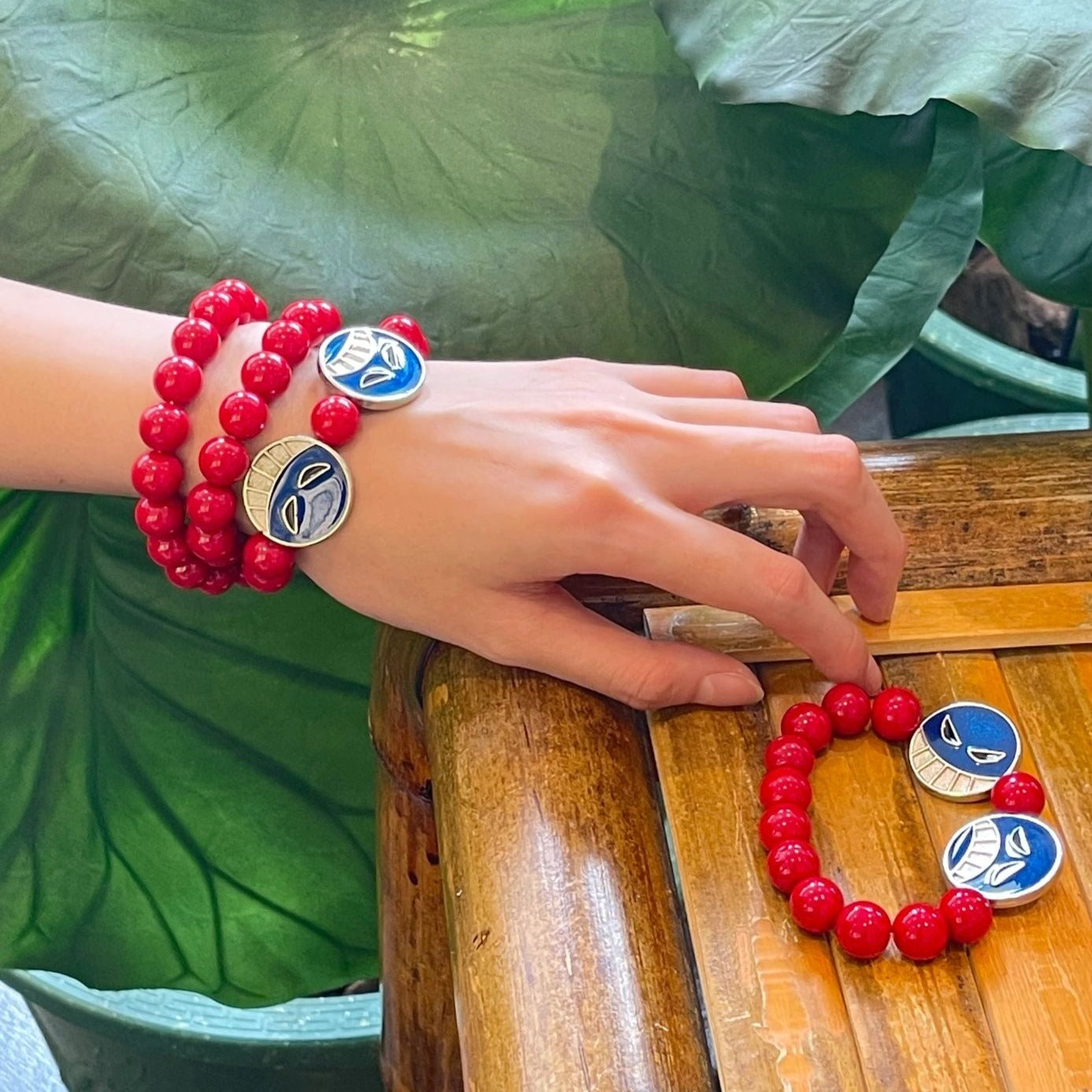 Glass beads Ace Bracelet/Necklace