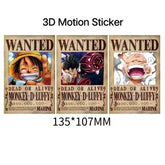 Wanted Poster 3D Motion sticker, 3 varieties Of morphologic