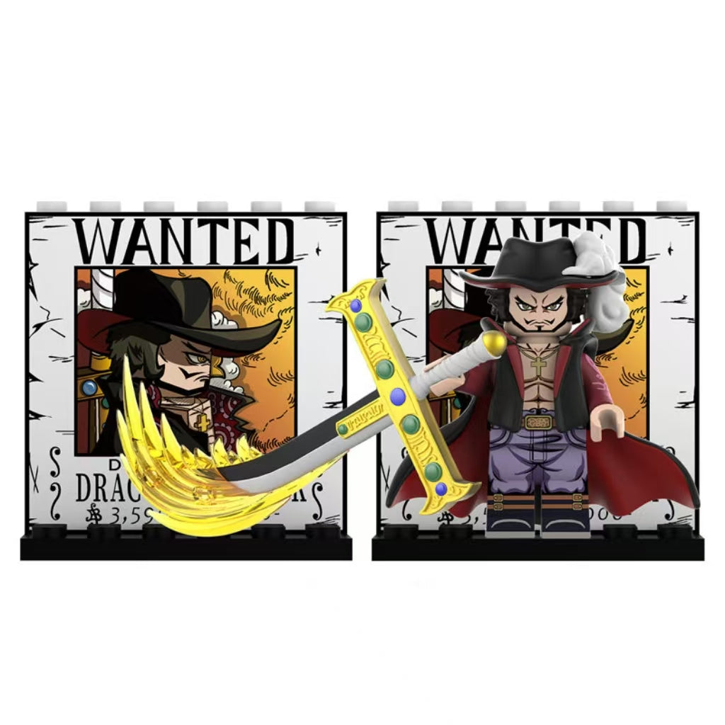 Mini Figura Colecionáveis– Whitebeard Jovem, Kuma e Shanks (Nova Edição)