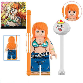 Afro Luffy,Egghead Luffy,Zoro,Nami Building Block Mini Figure