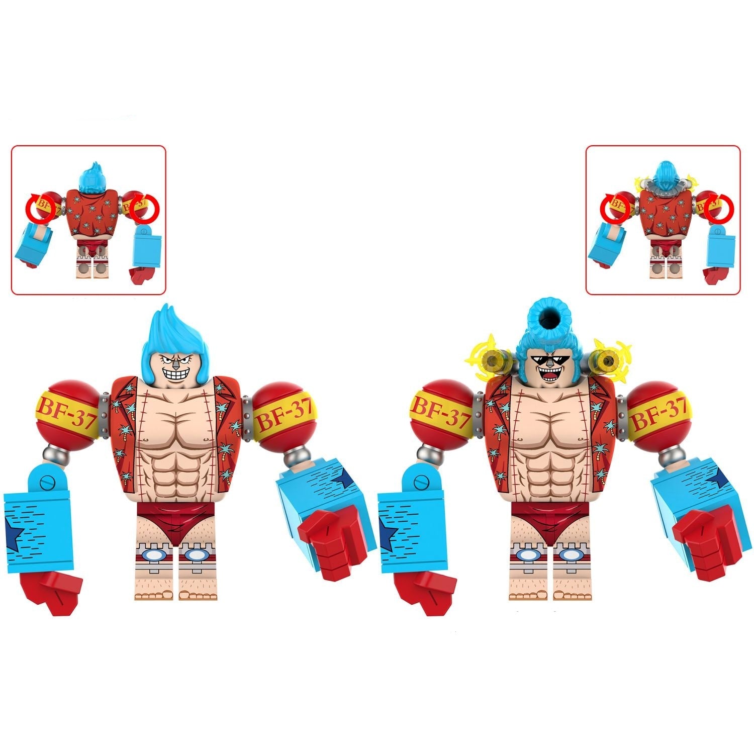 6cm Super Franky Building Block Mini Figure