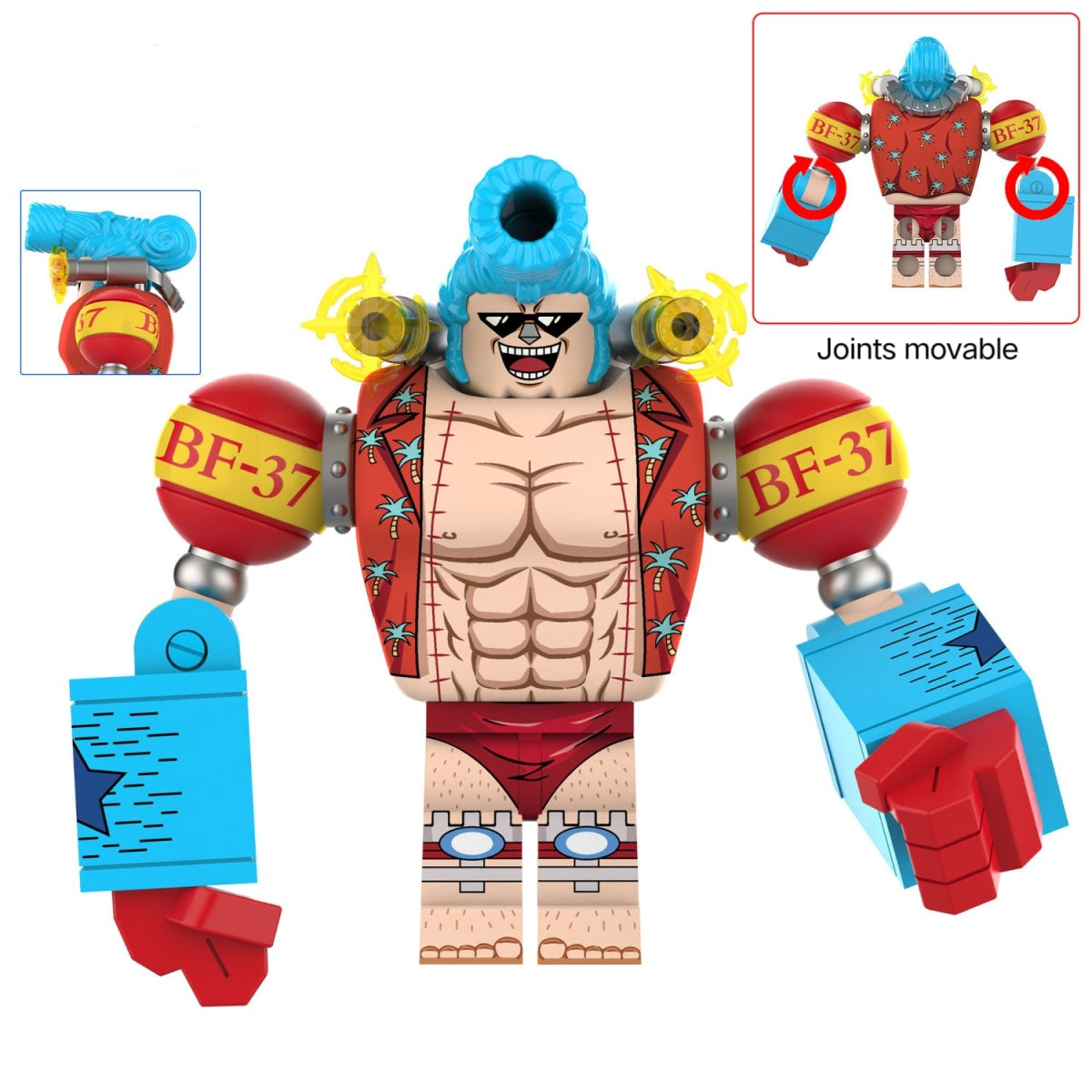 6cm Super Franky Building Block Mini Figure
