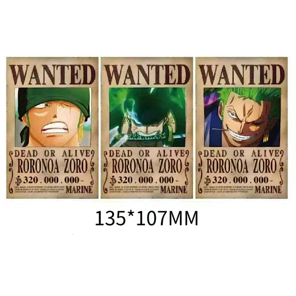 Wanted Poster 3D Motion sticker, 3 varieties Of morphologic